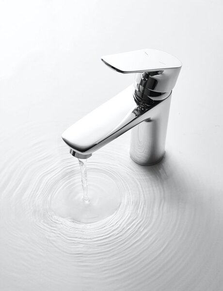 Aqualine Aqualine, LOTTA falra szerelhető mosdócsaptelep, osztás 150 mm, fogantyú nélkül, króm, LT641