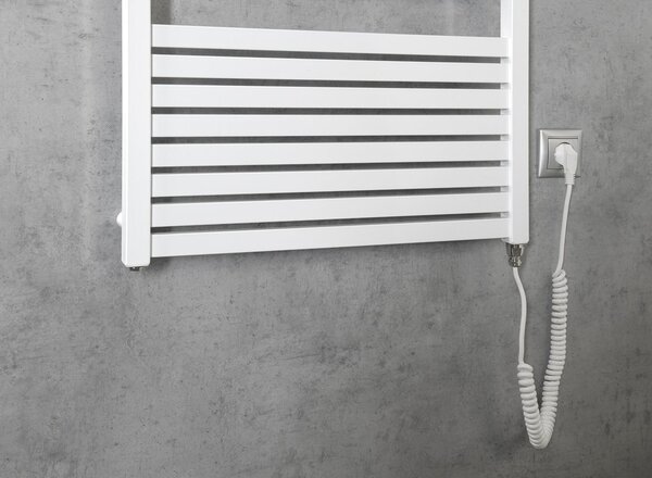 Aqualine Aqualine, TONDI-E elektromos melegítő, egyenes, 600x1330 mm, 600W, fehér, DE480T