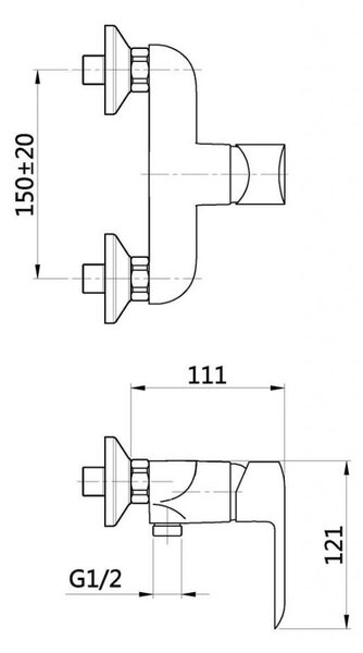Invena Siros, zuhany csaptelep, króm, BN-90-001-A