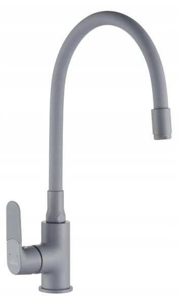 Invena Joga, szabadon álló mosogató csaptelep rugalmas karral, szürke, BZ-32-P05-C