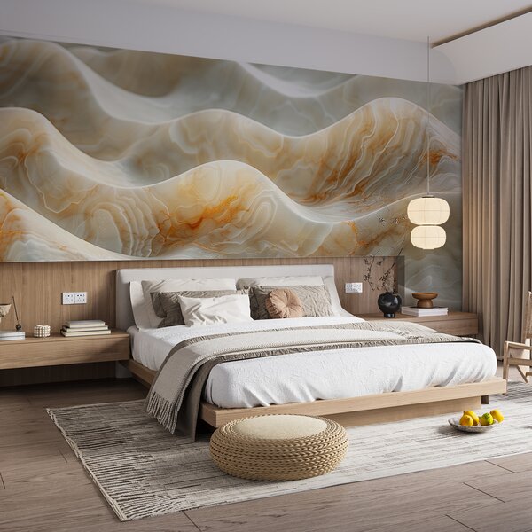 Fotótapéta Márvány hullámai bézs színben, 3d fotótapéta, w01488 : Uwalls.hu