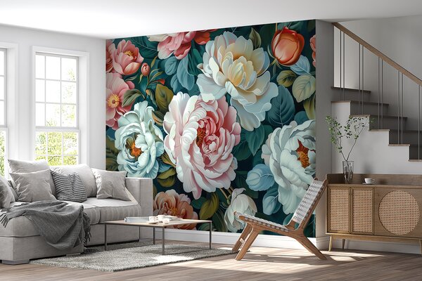 Fotótapéta Virágok lenyűgöző pasztell tónusokban, Modern fotótapéta, Modern fotótapéta, w01495 - Muralas.hu