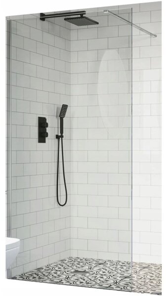 Invena Walk-In, zuhany paraván 80X200cm, 8mm átlátszó üveg, króm profil, INV-AK-32-186-O