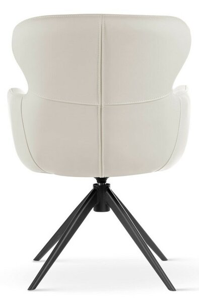 Heather Forgószék - Krémszínű/Fekete - Forgatható - Habbal Töltött