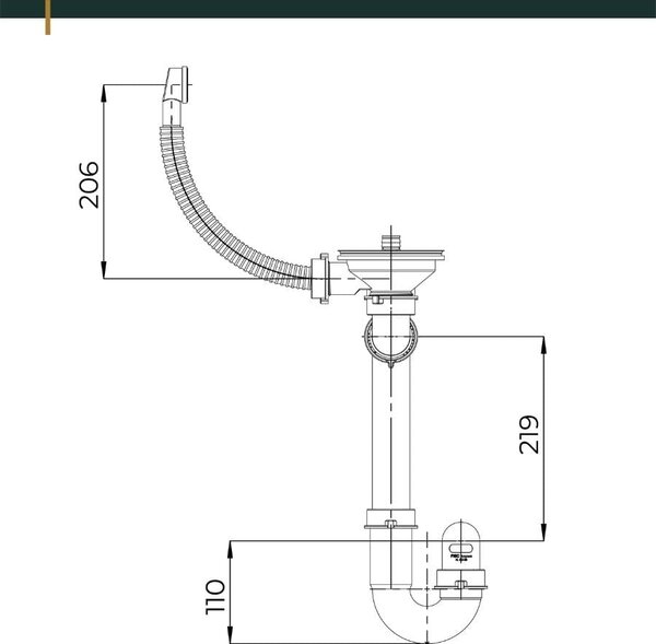 SINK Quality Mosogató Quality Ferrum 40, konyhai gránit mosogató 400x500x195 mm + fekete szifon, fekete foltos-Brocade, SKQ-FER.B.1K40.XB