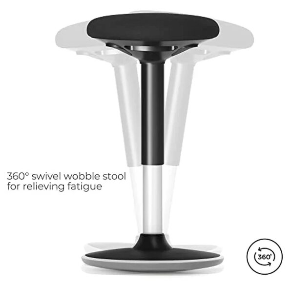 Irodai szék, ergonomikus szék, 56-81 cm magasságban állítható, fekete