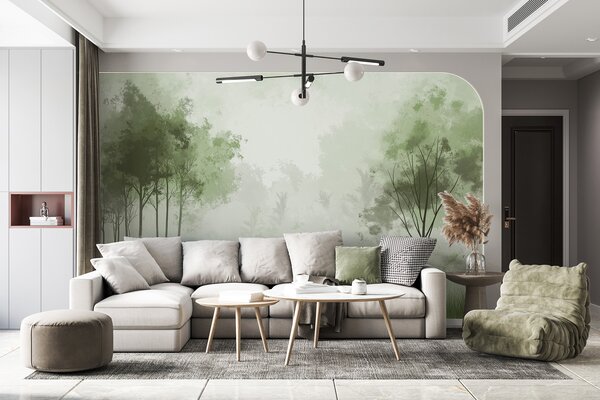Fotótapéta Természet tájképek, fák az erdőben, grunge textúra, zöld színek, Természet fotótapéta, w01564v2 : Uwalls.hu