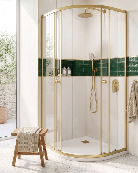 Zuhanykabin ONELLI 90 x 90 x 190 cm Arany
