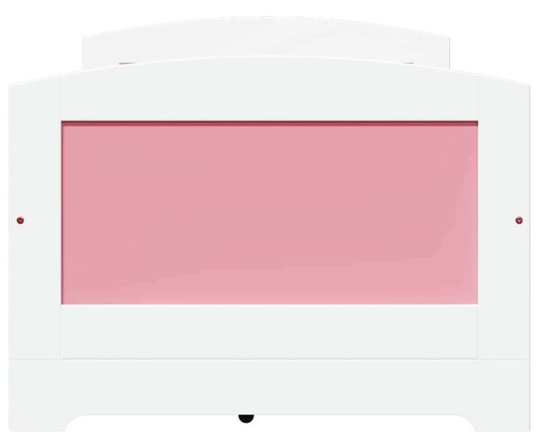 VidaXL Napozóágy 5 fiókkal matrac nélkül IRUN Fehér&Rózsaszín 90x200cm