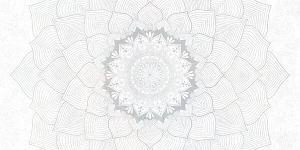 Fotótapéta Kerek mandala, tapéta jóga térbe vagy személyes tér harmonizálására. Fali mandala szürke, Fotótapéta design, w01088v2 : Uwalls.hu