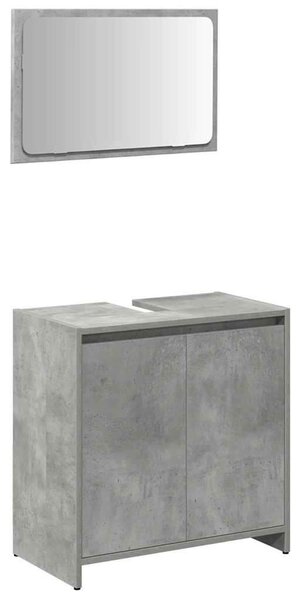 VidaXL Fürdőszoba Bútor Szett - 3 részes - Beton Szürke