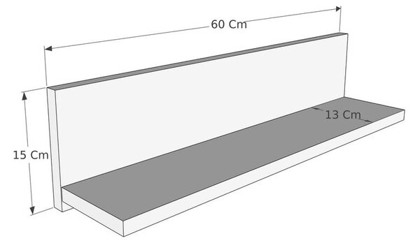 Fali polc Shelf - Fehér