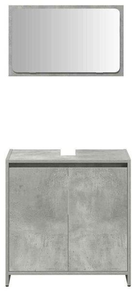 VidaXL Fürdőszoba Bútor Szett - 3 részes - Beton Szürke