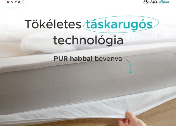 Táskarugós matrac 80 x 200 cm SOMMERA 18 cm Matracvédő: Matracvédő nélkül