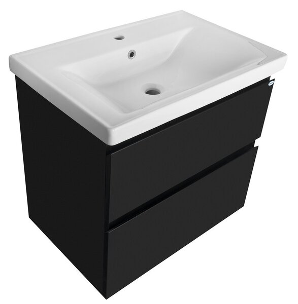 Aqualine Aqualine, ALTAIR mosdószekrény 67x60x45cm, fekete matt, AI670