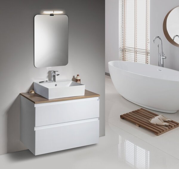 Aqualine Sapho, ALTAIR magas szekrény 35x150x31cm, fehér