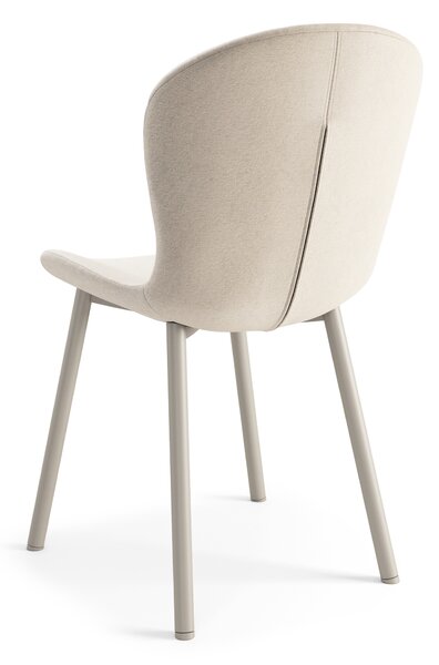 MAZZONI EXPORT FIORA Bézs (Apia 453 szövet) / szürke-bézs váz (cashmere) – MODERN KÁRPITOZOTT CHENILLE SZÉK NAPPALIBA/ÉTKEZŐBE