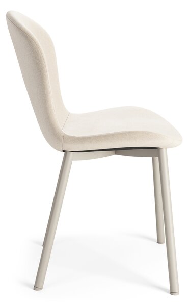 MAZZONI EXPORT FIORA Bézs (Apia 453 szövet) / szürke-bézs váz (cashmere) – MODERN KÁRPITOZOTT CHENILLE SZÉK NAPPALIBA/ÉTKEZŐBE