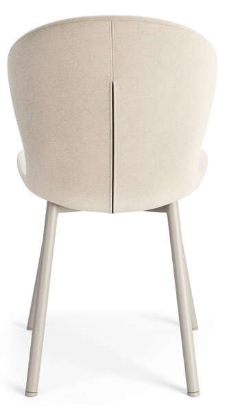 MAZZONI EXPORT FIORA Bézs (Apia 453 szövet) / szürke-bézs váz (cashmere) – MODERN KÁRPITOZOTT CHENILLE SZÉK NAPPALIBA/ÉTKEZŐBE