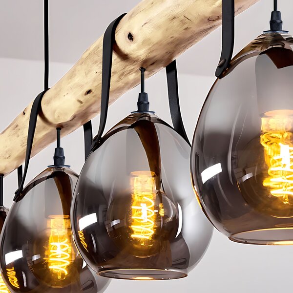 Toolight Toollight, mennyezeti lámpa 80cm, 4xE27, APP1775-4CP, barna-fekete, OSW-09665