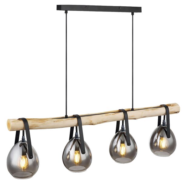 Toolight Toollight, mennyezeti lámpa 80cm, 4xE27, APP1775-4CP, barna-fekete, OSW-09665