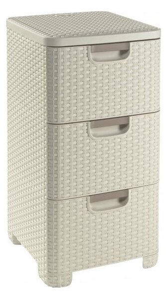 Krémszínű műanyag alacsony fürdőszoba szekrény 33x60 cm Style – Curver