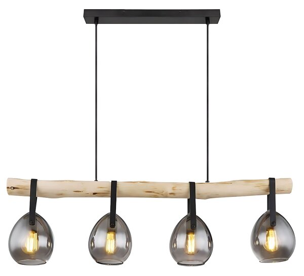 Toolight Toollight, mennyezeti lámpa 80cm, 4xE27, APP1775-4CP, barna-fekete, OSW-09665