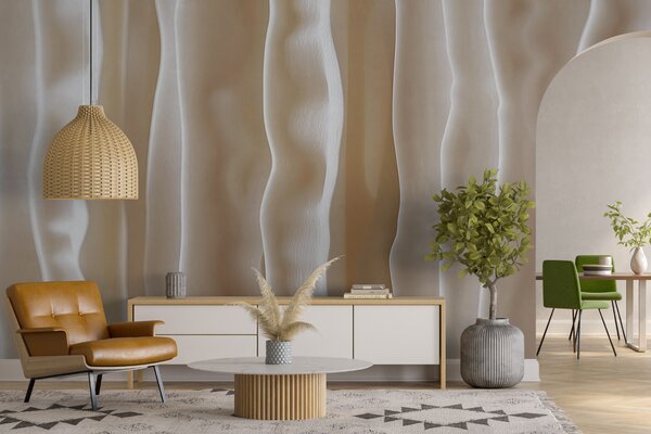 Fotótapéta Krémes, áramló textúrájú hullámok, Modern fotótapéta, Modern fotótapéta, w01541 - Muralas.hu