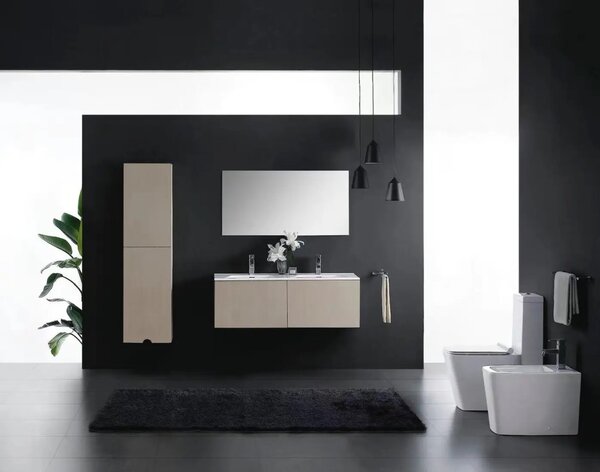 Eros ES QUADRO monoblokk WC - perem nélküli - WC ülőkével komplett