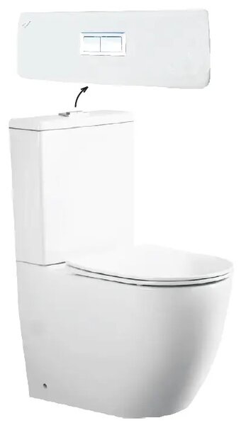 Eros ES OVAL monoblokk WC - perem nélküli - WC ülőkével komplett