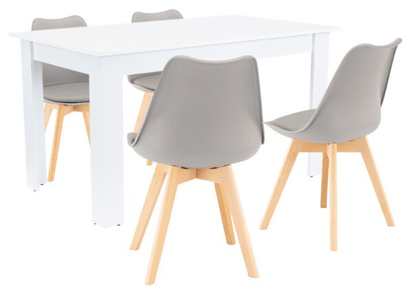 Zara 4+1 étkező garnitúra szürke-fehér