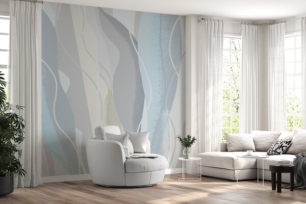 Fotótapéta Elegáns szalagok hűvös árnyalatokból, Modern fotótapéta, Modern fotótapéta, w01124 - Muralas.hu