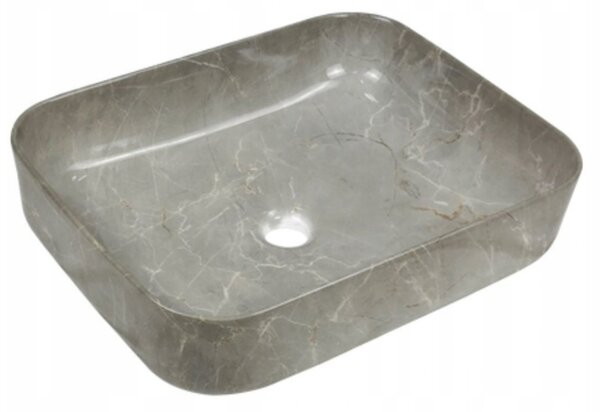 Invena Florina, kerámia mosogató 51x40x13 cm, kőutánzat, INV-CE-40-705-C