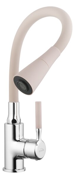 Invena Pogo, magas mosogató csaptelep 2 funkciós, bézs-króm, INV-BZ-80-L03-L