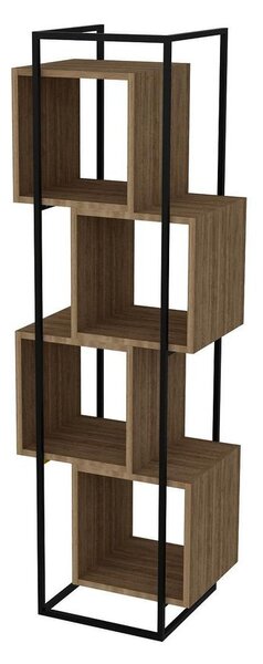 Könyvespolc Prada - Walnut, Black