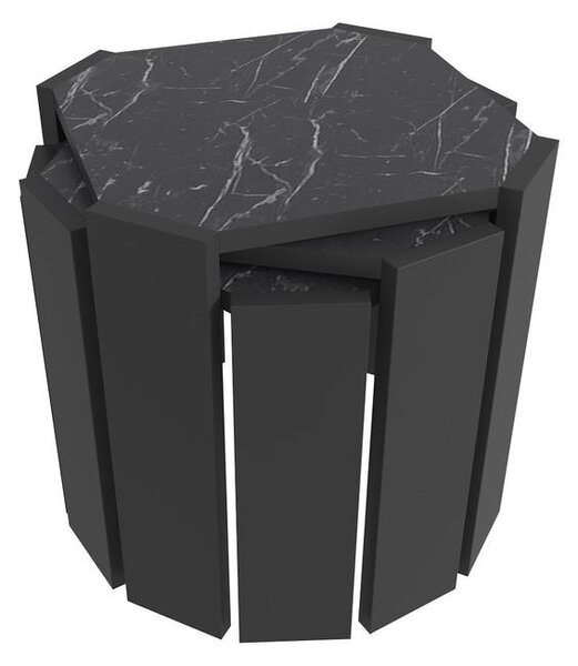Dohányzóasztal Lori - Black, Marble