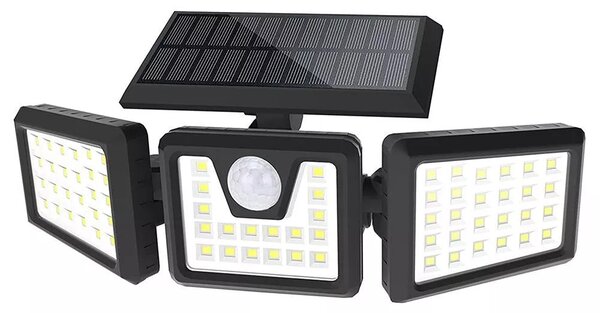 3 paneles forgatható napelemes lámpa