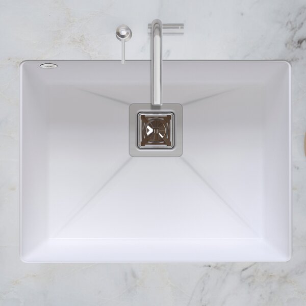 SINK Quality Mosogató Minőségi Argon 60, gránit konyhai mosogató 550x420x225 mm + króm szifon, fekete, SKQ-ARG.C.1KBO.60.X