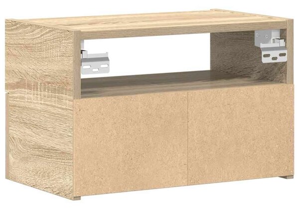 VidaXL 2 db sonoma tölgy falra szerelhető éjjeliszekrény 45x26x28,5 cm