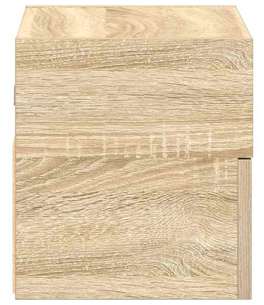 VidaXL 2 db sonoma tölgy falra szerelhető éjjeliszekrény 45x26x28,5 cm