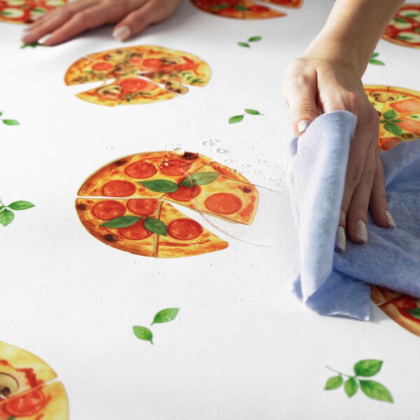 Goldea teflonos asztalterítő - ízletes pizza 120 x 180 cm