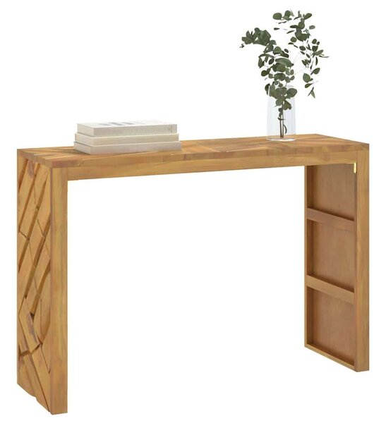 VidaXL konzolasztal 110x35x75 cm tömör fa teakfa