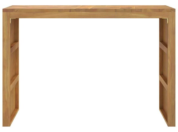 VidaXL konzolasztal 110x35x75 cm tömör fa teakfa