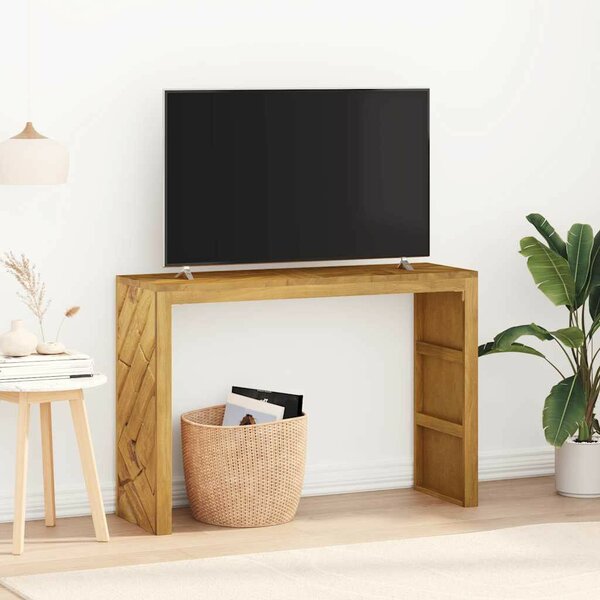 VidaXL konzolasztal 110x35x75 cm tömör fa teakfa