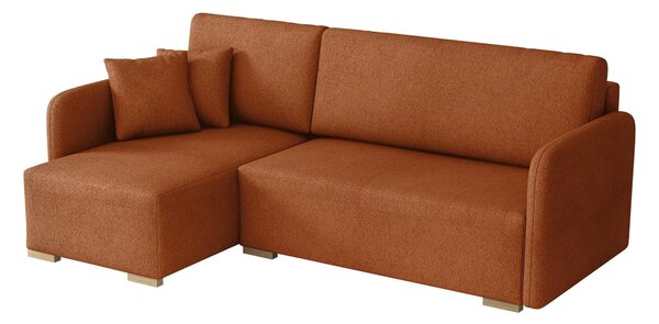 Sarokkanapé Columbus 245, Kárpit, 85x220x140cm, Fenyő