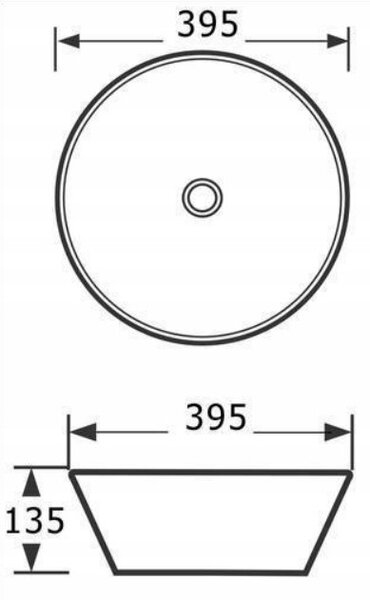 Invena Tinos, asztali mosogató 395x395x135 mm, ko-márvány utánzat, INV-CE-43-707-C