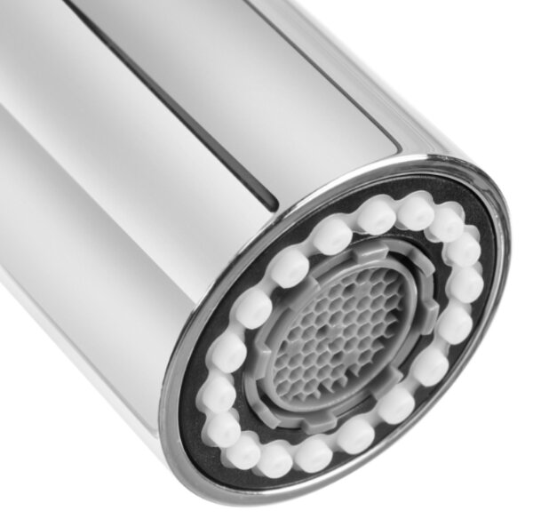 Invena Terra, elasztikus karral ellátott konyhai csaptelep, fekete-króm, INV-BZ-54-L04-D