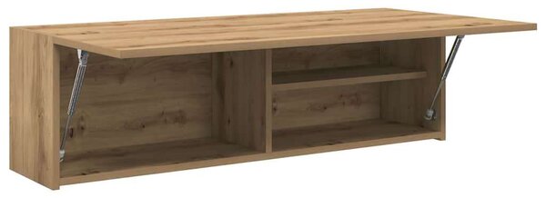 VidaXL kézműves tölgy szerelt fa fali fürdőszobaszekrény 100x25x30 cm