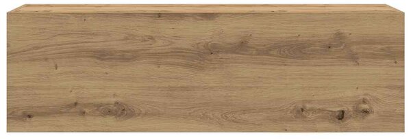 VidaXL kézműves tölgy szerelt fa fali fürdőszobaszekrény 100x25x30 cm