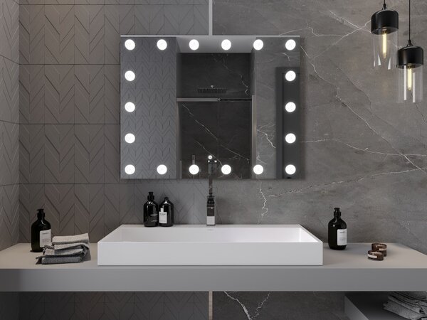 Mexen Dona, LED fürdoszobai tükör háttérvilágítással 100 x 80 cm, 6000K, páramentes, 9818-100-080-611-00